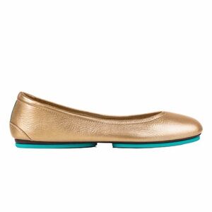 Tieks Shimmering Gold Leather Flats